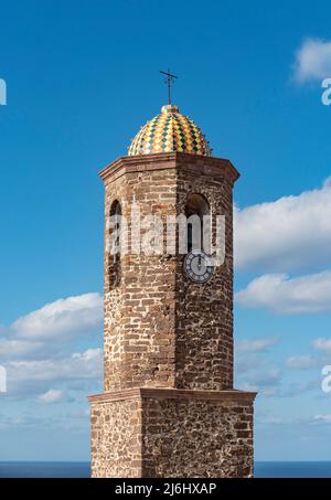 Clocher de la cathédrale de Castelsardo, Sardaigne, Italie Banque D'Images