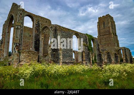 Les ruines de l'église de Covehithe sur la côte du Suffolk est Anglia Angleterre Banque D'Images