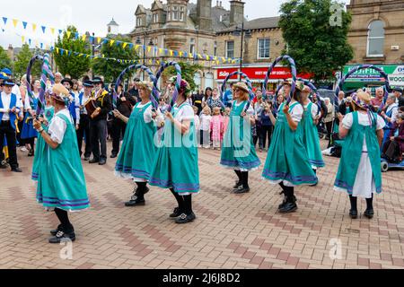 Morris Dancing au Ossett Bercart Festival 2019 Banque D'Images