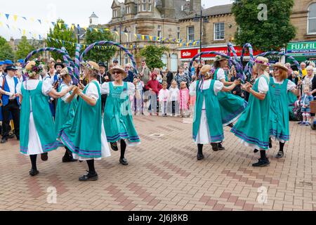 Morris Dancing au Ossett Bercart Festival 2019 Banque D'Images