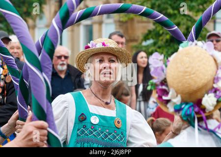 Morris Dancing au Ossett Bercart Festival 2019 Banque D'Images