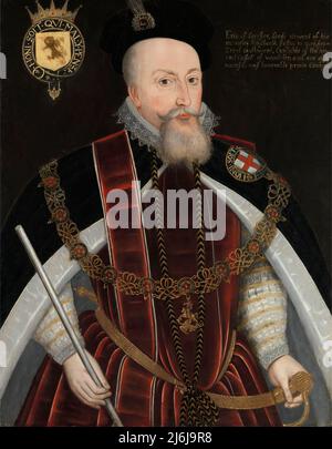 Robert Dudley, premier comte de Leicester par un artiste inconnu. CA. 1595. Banque D'Images