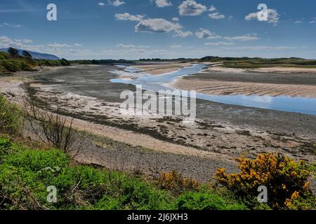 Chemin de la côte d'Angleterre le long de la rivière Esk, Ravenglass, Lake District, Cumbria Banque D'Images