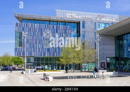 Bureaux du Conseil de Doncaster Sir Nigel Gresley Square Civic et quartier culturel Waterdale Doncaster South Yorkshire Angleterre GB Europe Banque D'Images