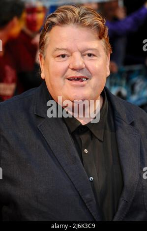 Robbie Coltrane, première mondiale de Harry Potter et des Hallows de Deathly, Trafalgar Square, Londres. ROYAUME-UNI Banque D'Images