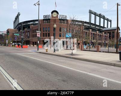 Coors Field, stade de l'équipe de baseball MLB Denver Rockies à Denver, Co Banque D'Images