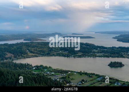 Le mont Erie est le plus haut sommet de la région d'Anacortes dans l'État de Washington Banque D'Images