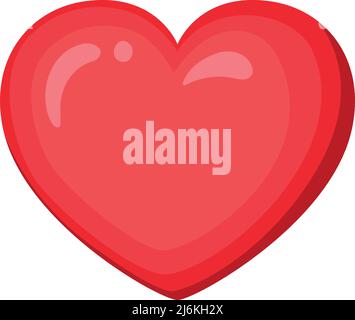 cœur rouge vif Illustration de Vecteur