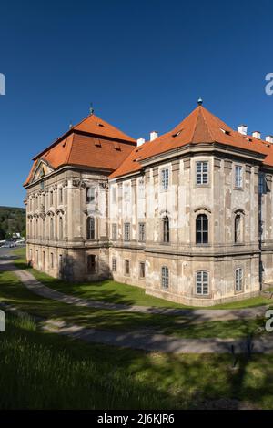 Monastère baroque cistercien de Plasy, région de Plzen, République tchèque Banque D'Images