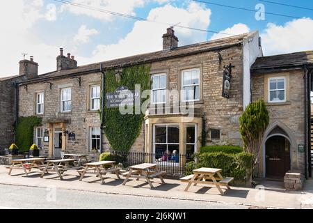 The Wheatsheaf Inn, Carperby, Leyburn, Yorkshire Dales National Park, Wensleydale, Angleterre, Royaume-Uni Banque D'Images