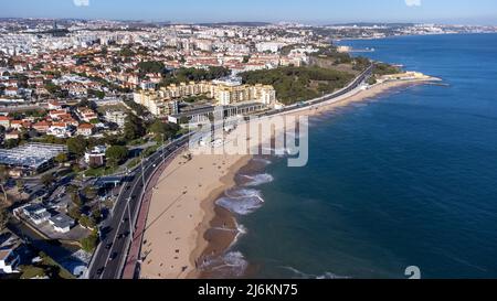 Praia de Santo Amaro de Oeiras, Oeiras, Lisbonne, Portugal Banque D'Images