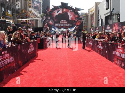 Los Angeles, États-Unis. 02nd mai 2022. Atmosphère au Marvel Studios médecin ÉTRANGE DANS LE MULTIVERSE DE LA FOLIE première tenue au Dolby Theatre, le lundi 2 mai 2022. (Photo par Sthanlee B. Mirador/Sipa USA) crédit: SIPA USA/Alay Live News Banque D'Images