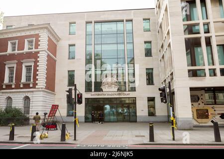 Une vue générale de Westminster Magistrate court, 181 Marylebone Rd, Londres NW1 5BR image prise le 28th avril 2022. © Belinda Jiao jiao.bilin@gm Banque D'Images