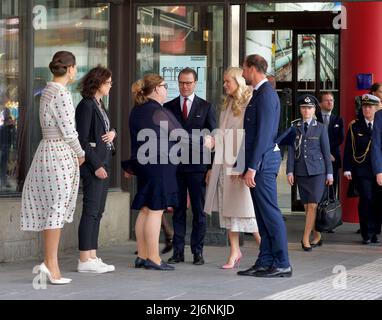STOCKHOLM, SUÈDE - 2 MAI 2022 : visite du couple de Prince héritier de Norvège à Stockholm Banque D'Images