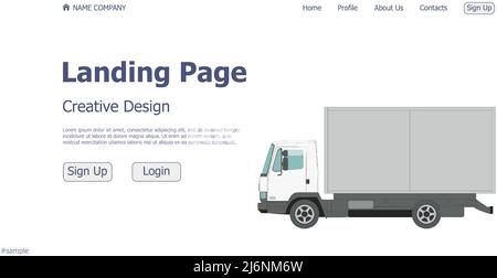 Concept design concept transport Company page d'accueil du site Web - illustration vectorielle Illustration de Vecteur