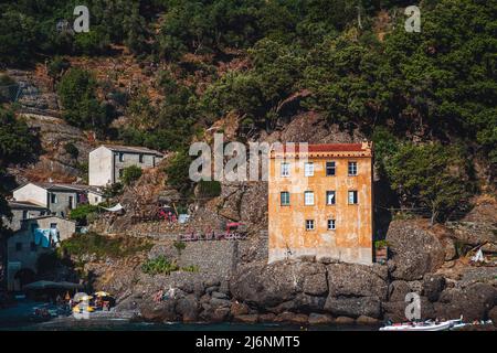 SAN FRUTTUOSO, ITALIE - JUILLET 2021 : architecture ancienne maison Banque D'Images