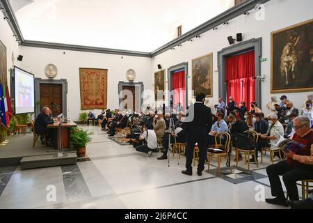 Rome Italie, 3th mai 2022, lors de la présentation du Rock in Roma, à la Sala della Protomoteca à Campidoglio, 3th mai, Rome Italie. Banque D'Images