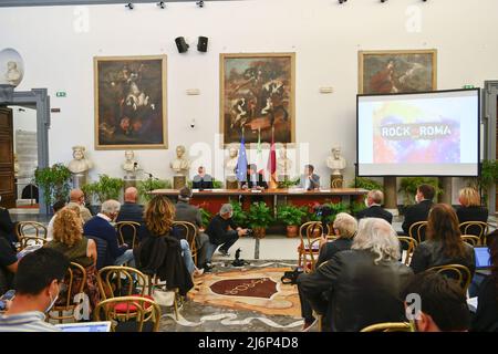 Rome Italie, 3th mai 2022, lors de la présentation du Rock in Roma, à la Sala della Protomoteca à Campidoglio, 3th mai, Rome Italie. Banque D'Images