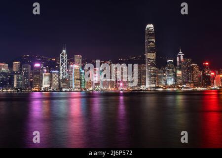 Vue sur le port de Hong Kong Banque D'Images