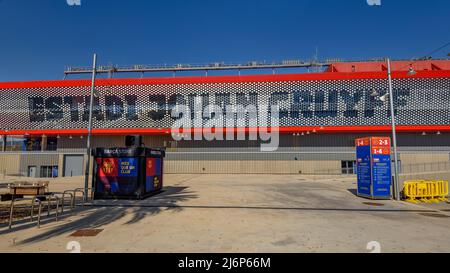 Extérieur du stade Johan Cruyff dans le terrain d'entraînement du FC Barcelone, à Sant Joan Despí (Baix Llobregat, Barcelone, Catalogne, Espagne) Banque D'Images