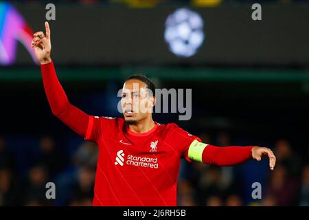 03 mai 2022, Espagne, Villarreal: Football: Ligue des champions, Villarreal FC vs Liverpool, deuxième jambe demi-finale à l'Estadio de la Ceramica. Villarreal, Castellon 900/presse cordon Banque D'Images