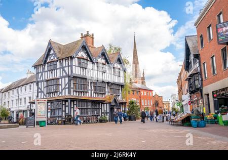 Le musée de la Maison-Noire et de la Maison-Blanche dans le centre-ville de Hereford, Herefordshire, Angleterre. Banque D'Images