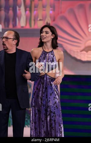 11 août 2020, Naples, Naples, Italie: Des comédiens assistent au spectacle TV Made in Sud Rai le 2 mai 2022 (Credit image: © Francesco Cigliano/Pacific Press via ZUMA Press Wire) Banque D'Images