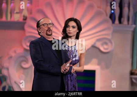 11 août 2020, Naples, Naples, Italie: Lorella Boccia et Maurizio Casagrande exécutant le Rai TV show 'Made in sud' (Credit image: © Francesco Cigliano/Pacific Press via ZUMA Press Wire) Banque D'Images