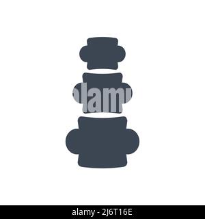 Icône de glyphe vectoriel lié au rachis. Signe de la colonne vertébrale. Isolé sur fond blanc Illustration de Vecteur