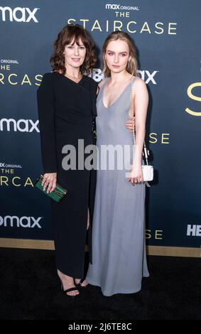 New York, États-Unis, 03/05/2022, Rosemarie DeWitt et Olivia DeJonge assistent à la première du spectacle télé 'The Staircase' au MoMA (photo de Lev Radin/Pacific Press) Banque D'Images