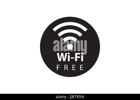 Symbole zone Wi-Fi gratuite. Signal sans fil. Icône de vecteur Internet mobile. Connexion de l'appareil en ligne. Illustration de Vecteur