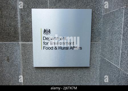 Londres-mai 2022 : Ministère de l'environnement, de l'alimentation et des affaires rurales, agence gouvernementale britannique Banque D'Images