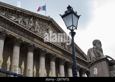 PARIS, FRANCE - l'Assemblée nationale française. Egalement appelé Palais Bourbon, Parlement français. Banque D'Images