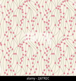 branches lisses avec baies sans couture motif délicat arrière-plan. Illustration de Vecteur