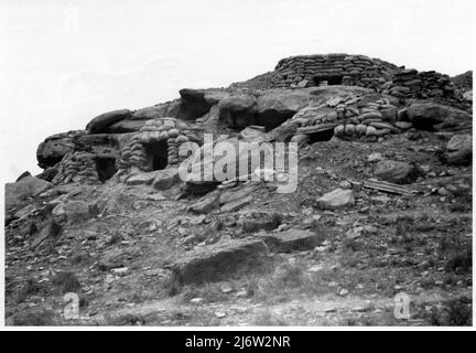 Espagne. Guerra civil (1936-1939). Fortificaciones republicanas en el frente de Aragón. Marzo de 1938. Banque D'Images