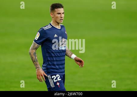 Santi Mina de RC Celta pendant le match de la Liga entre Sevilla FC et RC Celta de Vigo a joué au stade Sanchez Pizjuan le 21 novembre 2020 à Séville, Espagne. (Photo par Antonio Pozo/PRESSINPHOTO) Banque D'Images