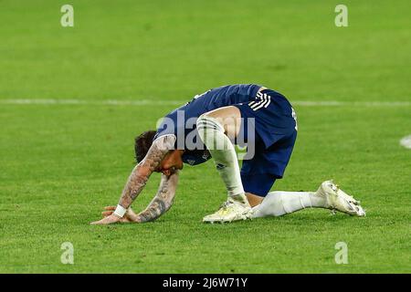 Santi Mina de RC Celta pendant le match de la Liga entre Sevilla FC et RC Celta de Vigo a joué au stade Sanchez Pizjuan le 21 novembre 2020 à Séville, Espagne. (Photo par Antonio Pozo/PRESSINPHOTO) Banque D'Images