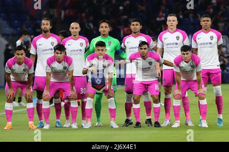 Les joueurs de Johor Darul Ta'zim posent pour des photos pendant le match de l'AFC Champions League Group I entre Johor Darul Ta'zim et Kawasaki Frontale au stade Sultan Ibrahim. (Note finale: Johor Darul Ta'zim 0:0 Kawasaki Frontale) (photo de Wong Fok Loy / SOPA Images/Sipa USA) Banque D'Images