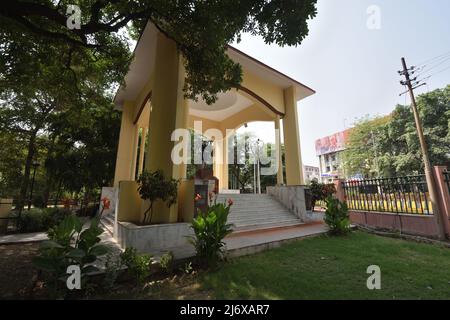 Dr. Bhimrao Ramji Ambedkar sculpture au parc Nana Rao ou compagnie Bagh (anciennement Memorial Well Garden). Kanpur, Uttar Pradesh, Inde. Banque D'Images