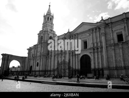 Cathédrale de Plaz de Armas Arequipa Banque D'Images