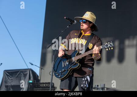 Musicien de campagne Hardy (Michael Hardy) pendant le Stagecoach Music Festival le 30 avril 2022, à Empire Polo Fields à Indio, Californie (photo de Daniel DeSlover/Sipa USA) Banque D'Images