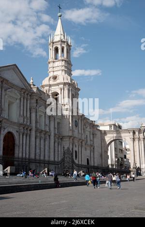 Cathédrale de Plaz de Armas Arequipa Banque D'Images