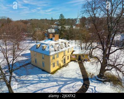 Buckman Tavern est un site historique de la guerre d'indépendance américaine construit en 1710 au 1 Bedford Street dans le centre-ville historique de Lexington, Massachusetts ma, Banque D'Images