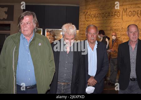 Adriano Panatta ,Corrado Barazzutti ,Domenico Procaci,Antonio Zugarelli, assiste à la première du film 'settembre' au Space Moderno Cinema le 03 mai 2022 à Rome, Italie. Banque D'Images