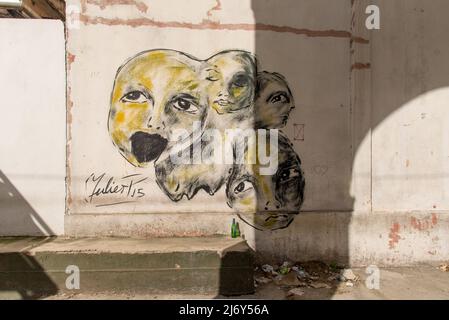 10 janvier 2016 - la Havane, Cuba : œuvres d'art sur un bâtiment à la Havane. (Rouleau Liz) Banque D'Images