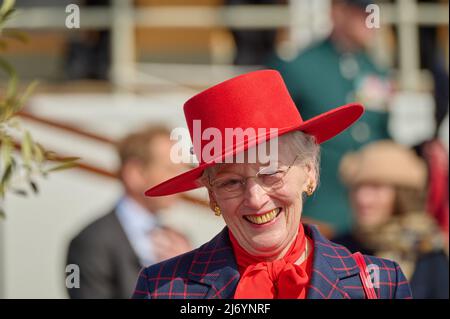 La reine Margrethe II du Danemark assiste à une cérémonie marquant le début de la saison de voile du navire royal Dannebrog dans le port de Copenhague, au Danemark, le 4 mai 2022. Le Royal Ship Dannebro célèbre son anniversaire de 90th en 2022. Photo de Stefan Lindblom/Stella Pictures/ABACAPRESS.COM Banque D'Images