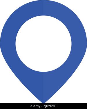 Un pin sur une carte qui indique la position. gps. Vecteur modifiable. Illustration de Vecteur