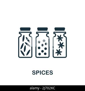 Icône épices. Icône monochrome simple Cooking pour modèles, web design et infographies Illustration de Vecteur