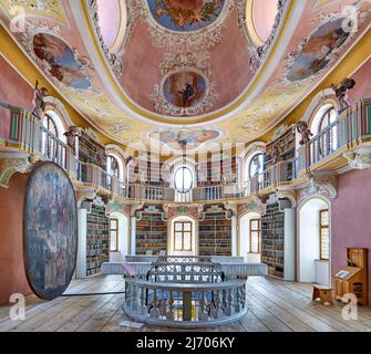 Allemagne Bavière route romantique. Füssen. Abbaye de Saint-Mang. La Bibliothèque Banque D'Images