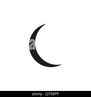 Vecteur d'icône de lune. Moon une icône en forme d'étoile. Illustration du logo sur fond blanc. Style plat. Illustration de Vecteur